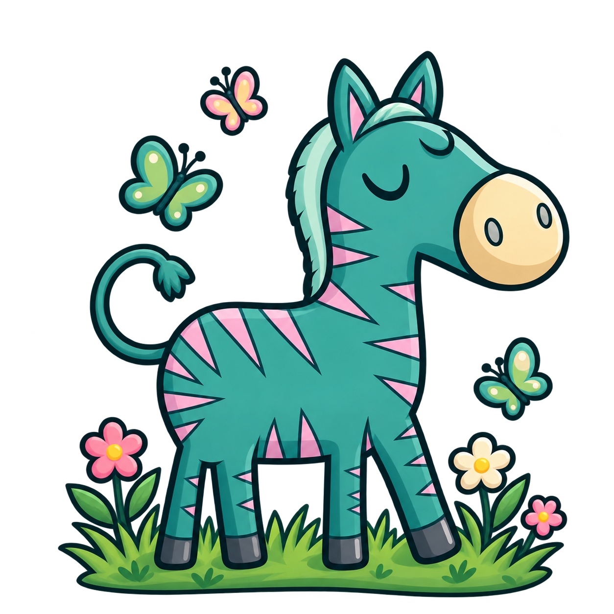 De kleine groene zebra